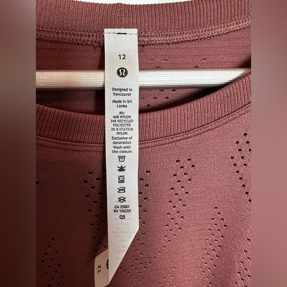 Lululemon Athletica Long Sleeve Top - Dusty Rose - Picture 4 of 5